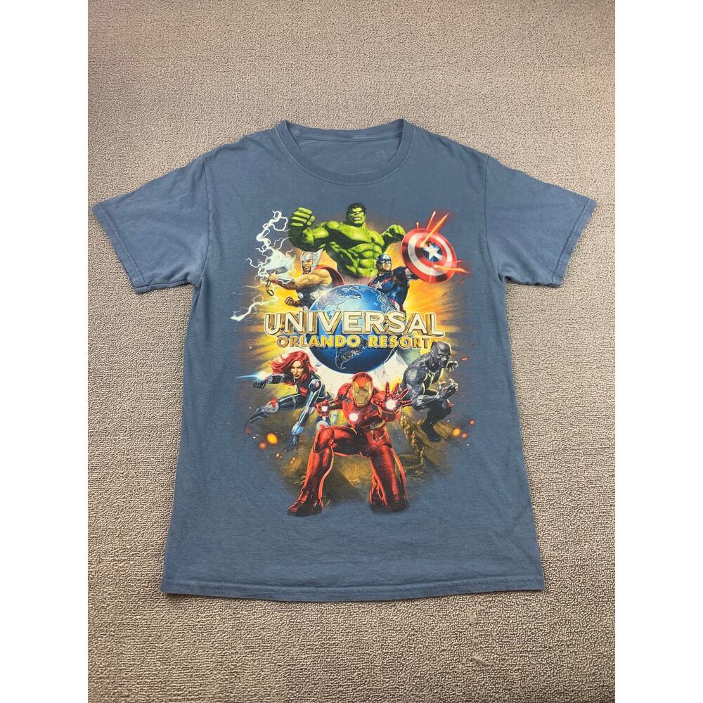 Universal Studios Women's S Blue Orlando Resorts Marvel Avengers‎ T-Shirt